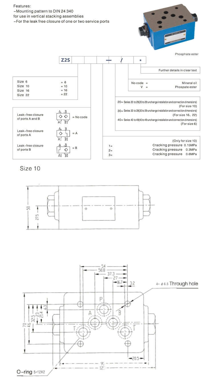 Hydraulic Pilot Operated Check Control Valve