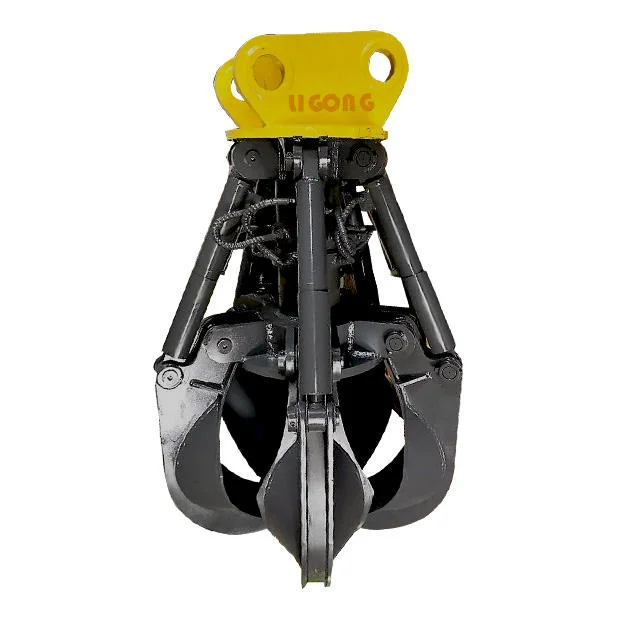 Excavator Attachments Orange Peel Scrap Metal Log Grapple for Demolition