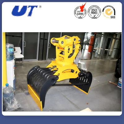 Hydraulic Rotary Demolition and Sorting Grapple for Excavator Attachment