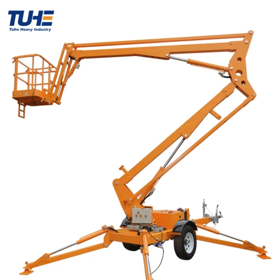 8m 10m 12m 14m 16m 18m 20m 22m Mewp Hydraulic Man Mobile Bucket Aerial Work Towable Articulated Telescopic Cherry Picker Trailer Mounted Spider Boom Lift