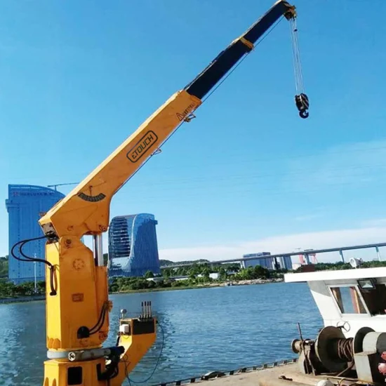 Used for Offshore Operations Machine Hydraulic Telescopic Boom Remote Operation Customization 5ton Marine Crane for Sale